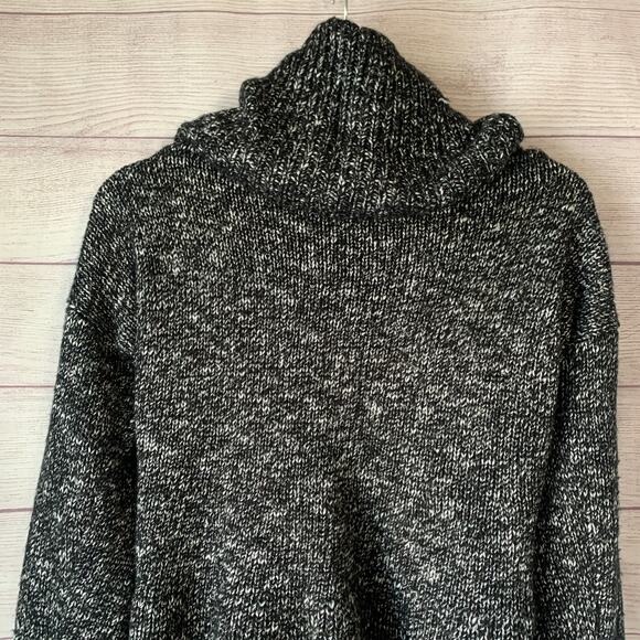 Apt. 9 Black and White Knit Cardigan Sweater Open Front Chunky Size Small - Picture 6 of 11